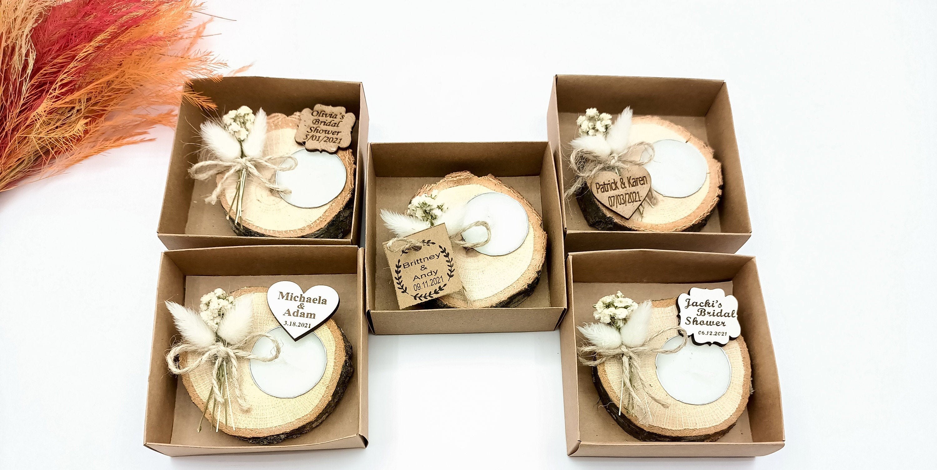 40 pcs Personalized Wedding showersRustic Wedding Gifts Etsy