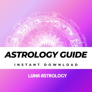 Guida al diagramma di nascita dell'astrologia - Foglio informativo sullo zodiaco per principianti, digitale o stampabile