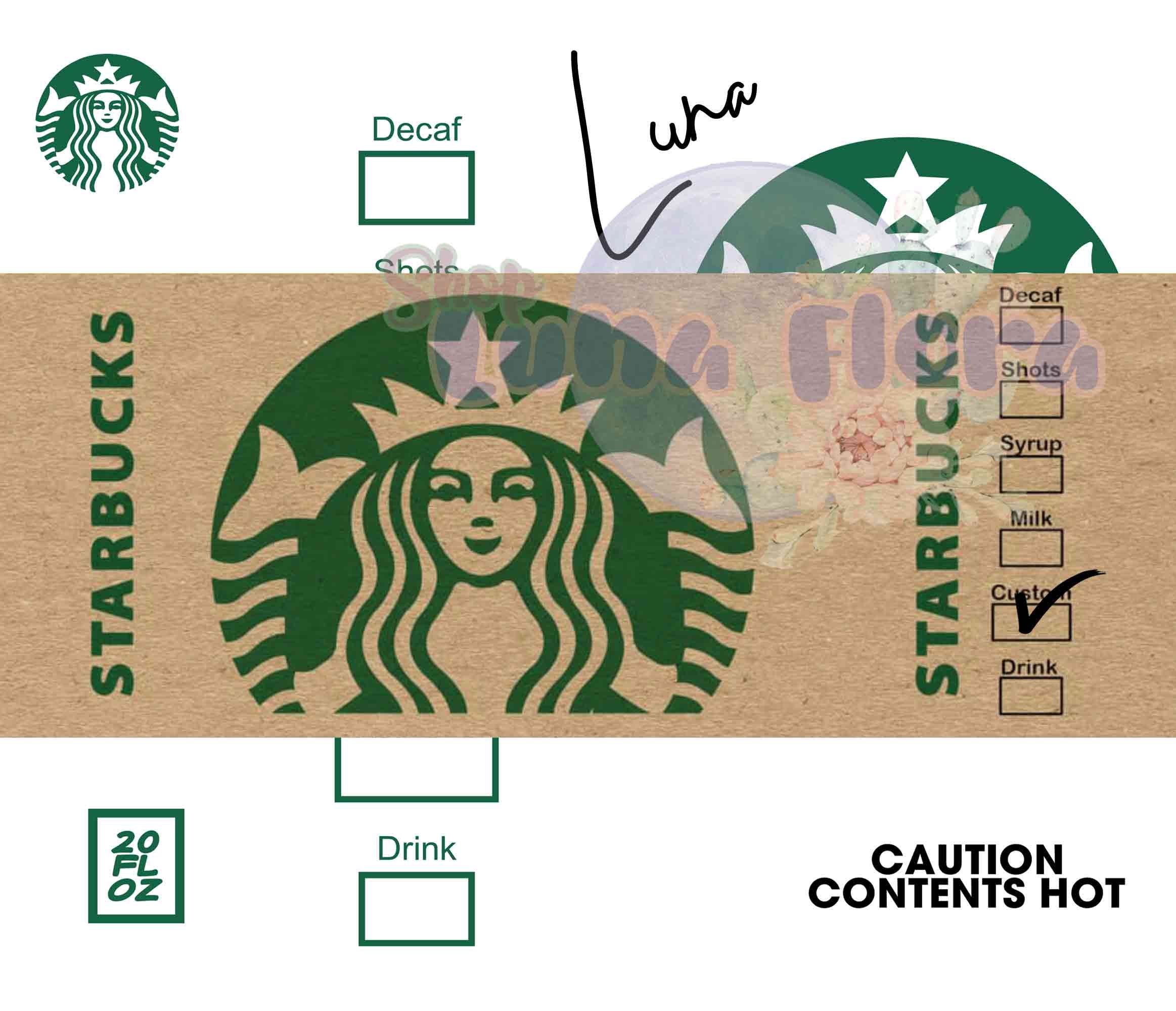 Starbucks Sleeve Personalized 20 oz Tumbler | Etsy