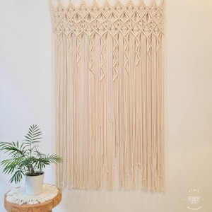 Handmade Macrame Curtain: Boho Room Divider, Wall Hanging
