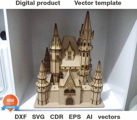 Castle. Laser cut files SVG DXF CDR vector plans laser Etsy