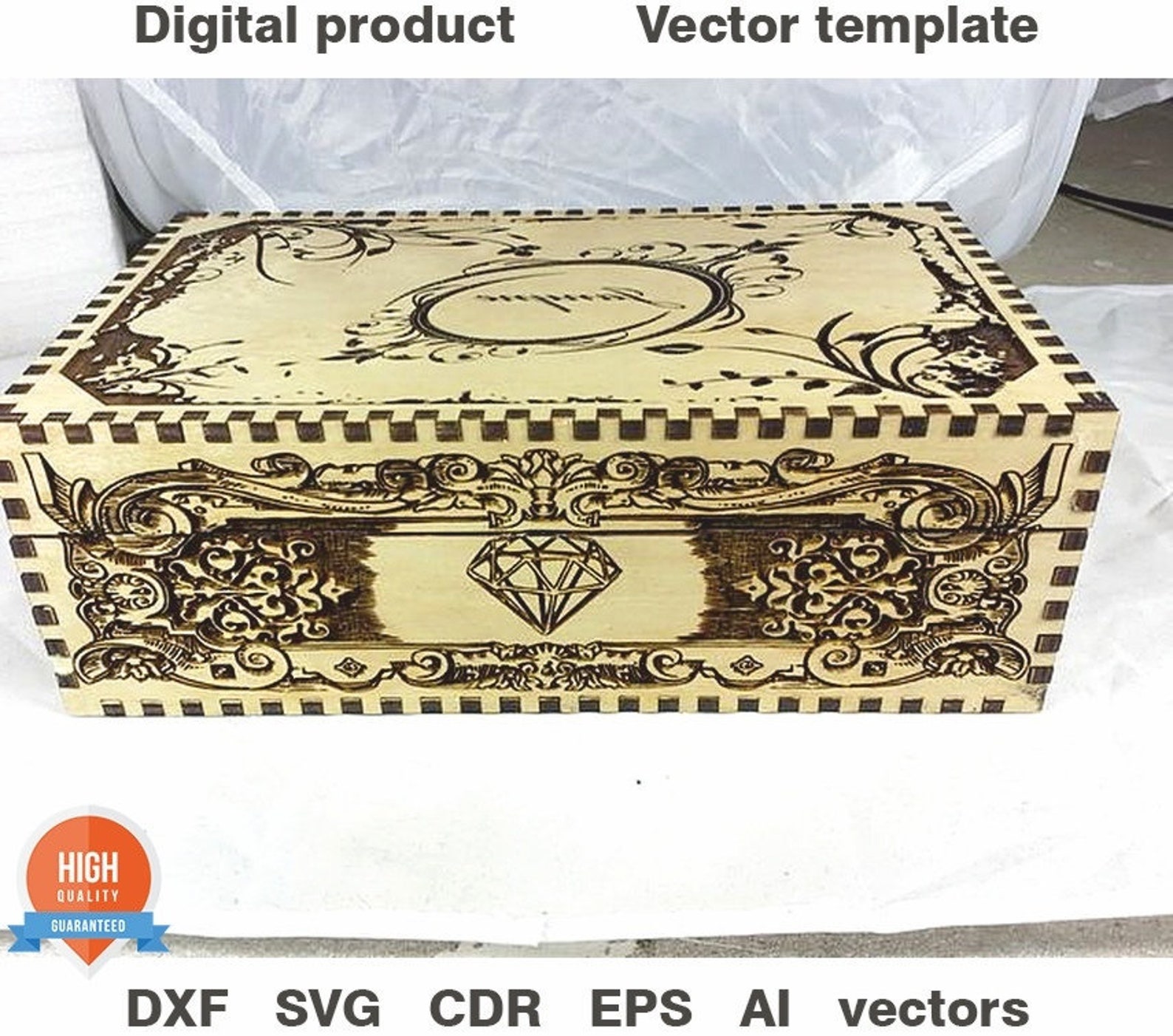 Jewelry box. Laser cut files SVG DXF vector plans laser svg Etsy