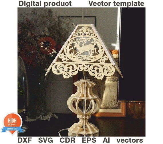 Lantern lamp - laser cut file, Glowforge pattern