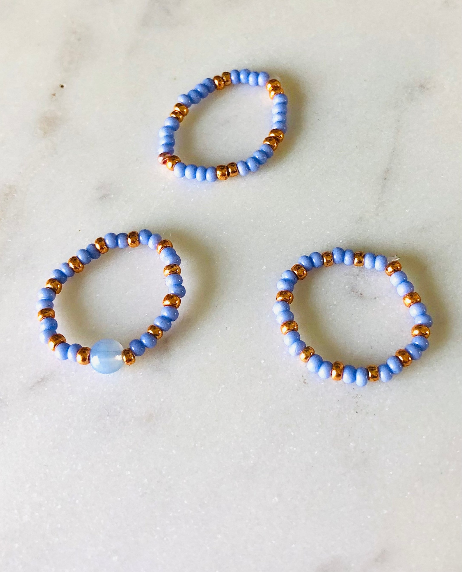 Dainty Seed Bead Ring Set-custom Colorful Beaded Rings - Etsy