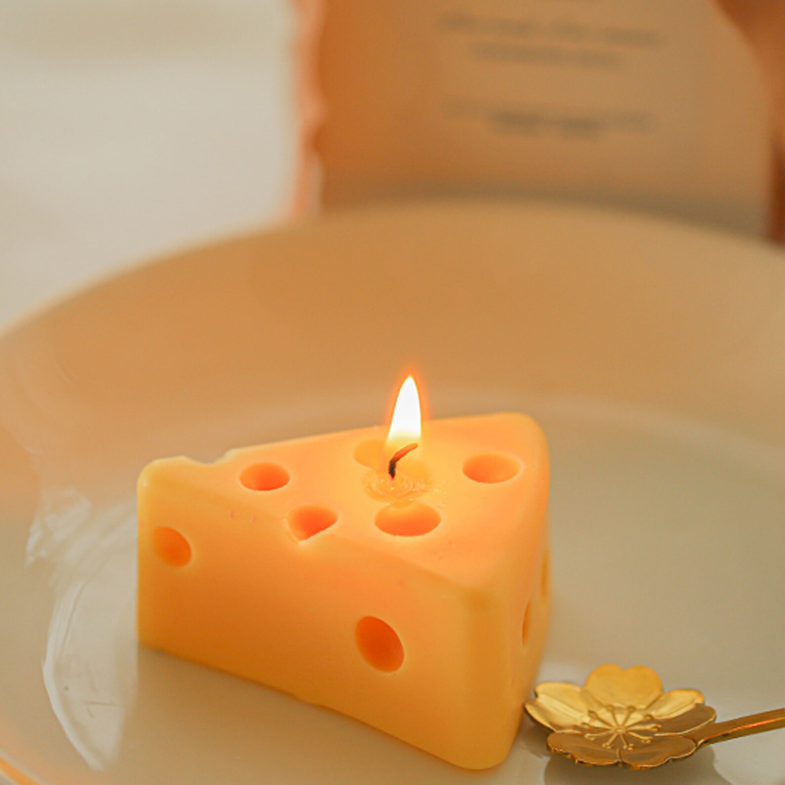 Cheese Candle Dessert Candle Cheese Lover Candle Lucky Etsy