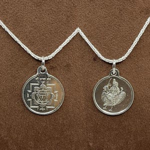 Shree Bala Silver Locket Yantra With Silver Chain