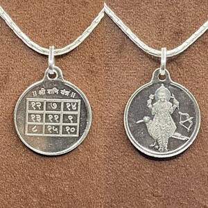 Shani Silver Locket Yantra With Silver Chain