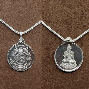 Annapurna Silver Yantra Locket With Silver Chain