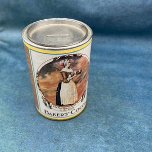 Vintage Tin Bank Bakers Cocoa Unique tin