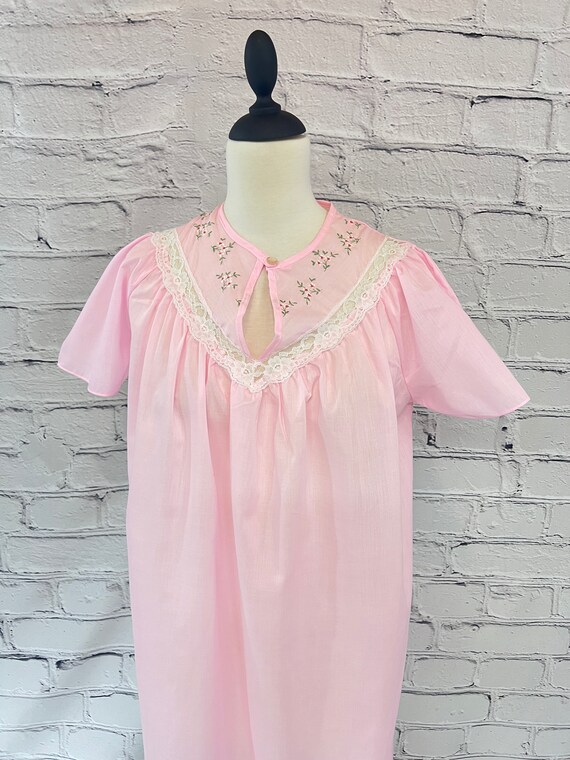 Vintage Nightgown Katz Pink Babydoll - image 2