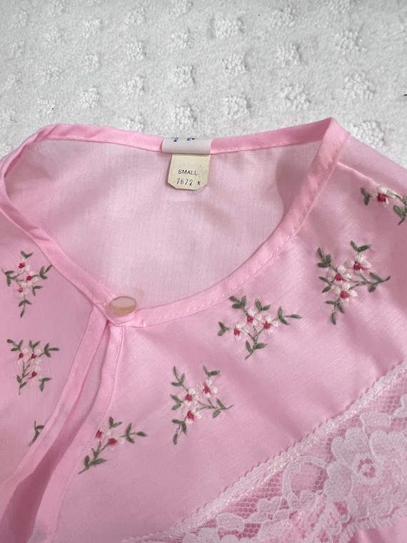 Vintage Nightgown Katz Pink Babydoll - image 6