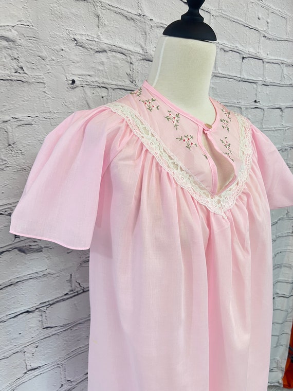 Vintage Nightgown Katz Pink Babydoll - image 3