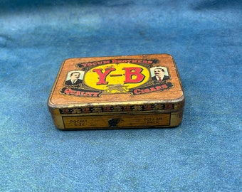 Vintage Tin Y - B Yocum Brothers Quality Cigars Free Shipping