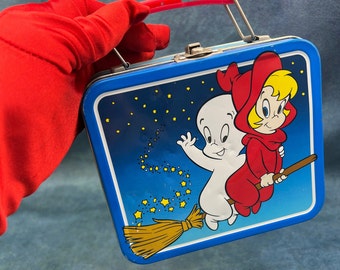 Vintage Tin Mini Lunchbox Casper the Friendly Ghost and Wendy 1999 Free Shipping