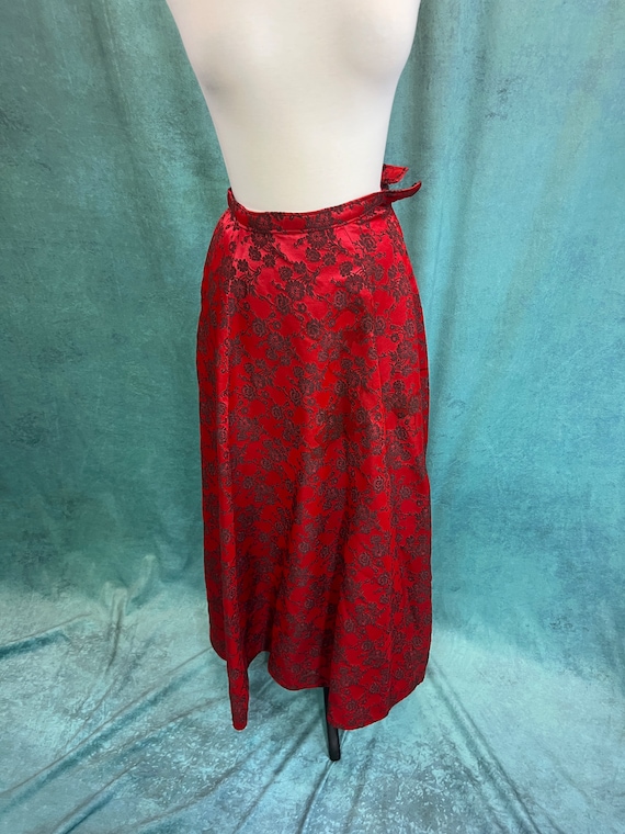 Wasulu London Two-tone Brocade Fringe Midi Skirt