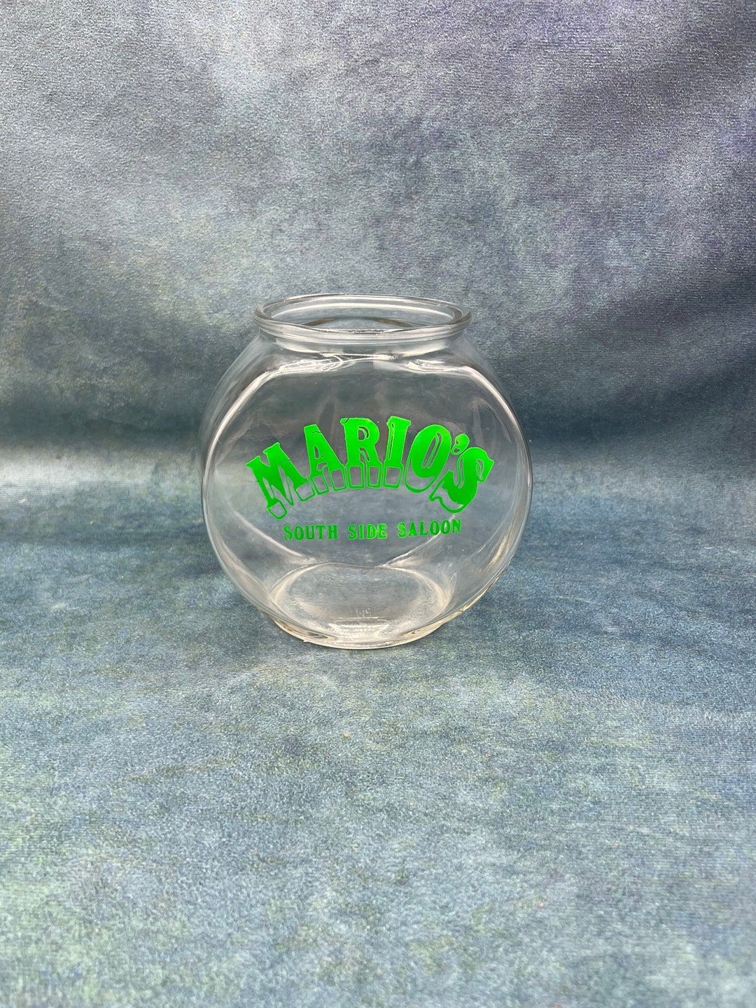 Mario's Southside Saloon Fish Bowl Beer Glass Etsy