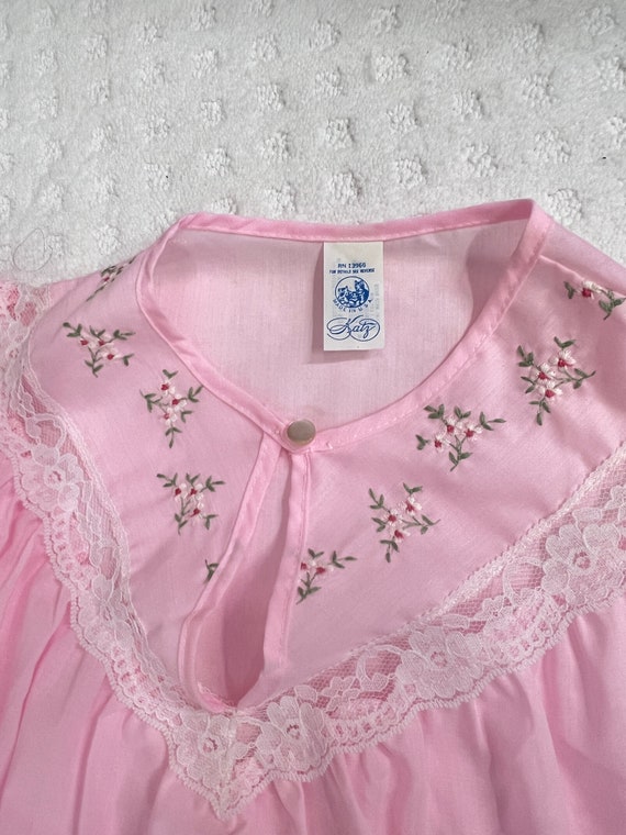 Vintage Nightgown Katz Pink Babydoll - image 5