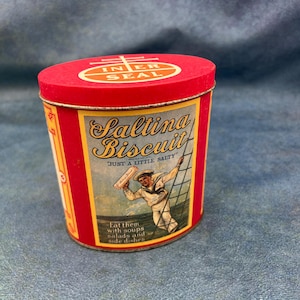 Vintage tin Saltina Biscuit