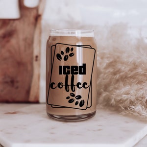 Iced coffee beer glass
