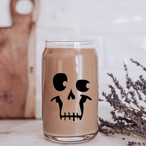 Spooky face Glass- Coffee cup