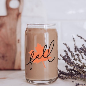 Fall Glass cup-Coffee cup