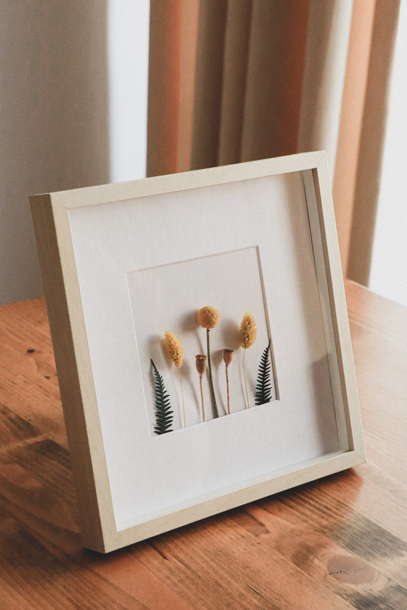 Dried Flowers in Frame Dried Flowers Art Dried Flower Etsy