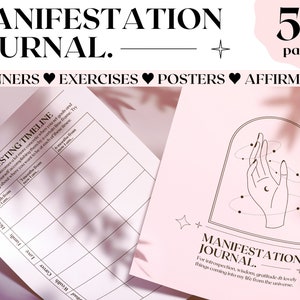 Manifestation Journal Law of Attraction Planner Workbook Printable Digital Download PDF