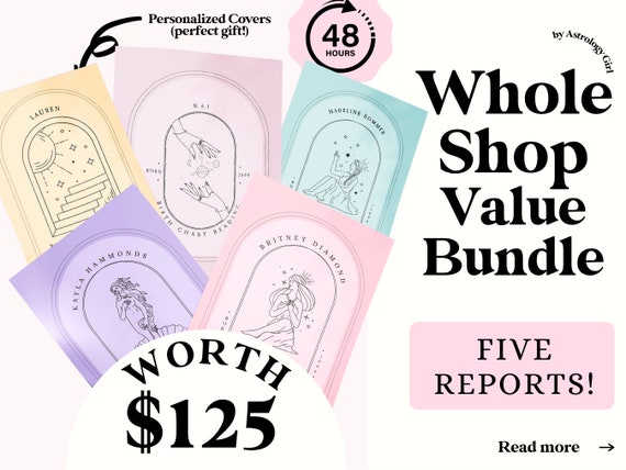 Astrology Reading Whole Shop Bundle: Birth Chart Reading - Etsy