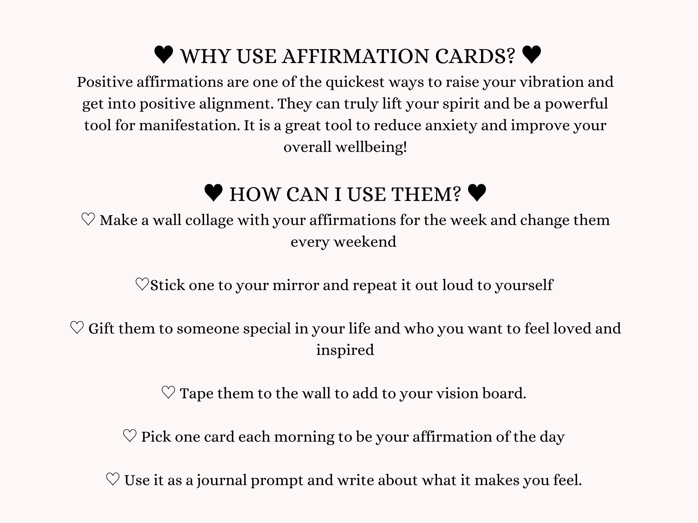 Affirmation Cards Printable Manifestation Cards Law of - Etsy