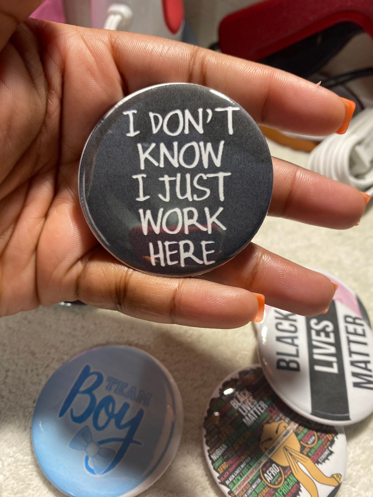 Handmade personalized buttons with pins Etsy