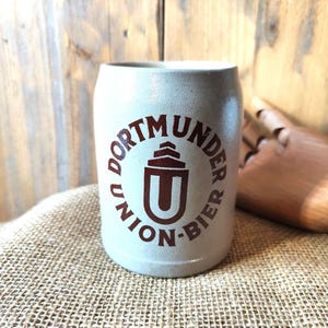 Vintage Dortmunder Union ceramic beer mug - 0.5L beer stein/mug, Man cave decor, Old Barware, German Beer, Octoberfest