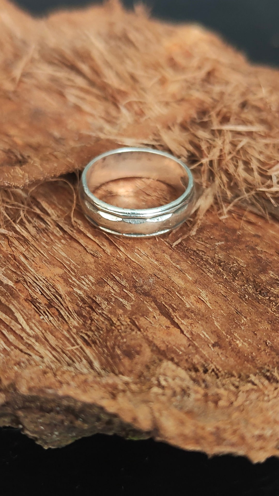 Retro Decorative Silver Band Ring Made by Zadi From Arezzo