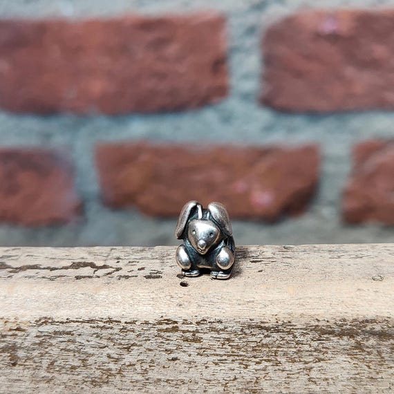 Retired Pandora Sterling Silver Rabbit Charm: 925… - image 1