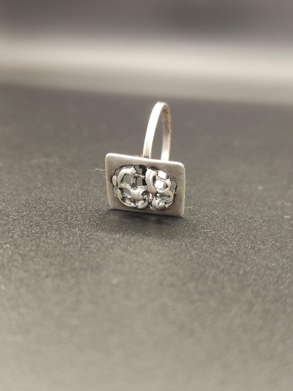 Vintage 835 Silver Abstract Ring - Dutch Design, … - image 6