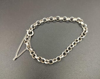 ヴィンテージ スターリングシルバー チャームブレスレット - 海の