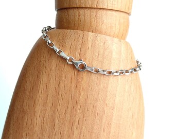 Bracelet Argent 925 Vintage Avec 2 Breloques Ouvrantes - Longueur 19cm, Occasion