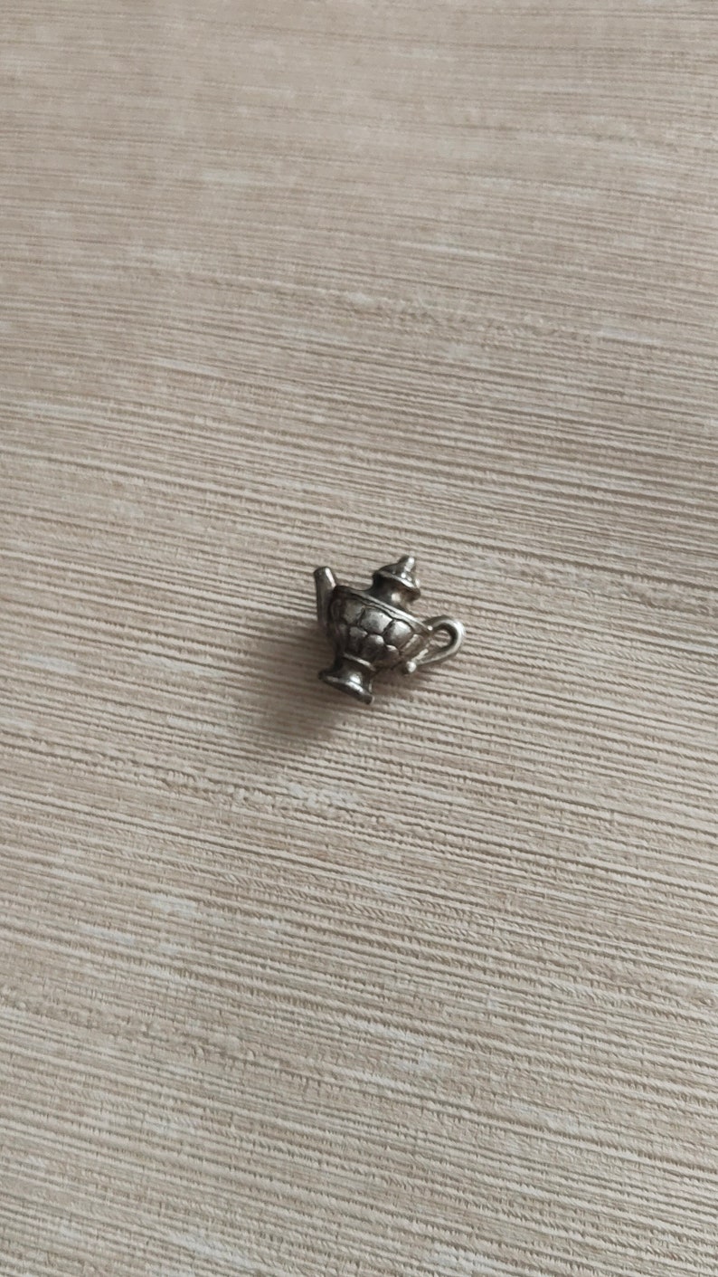 Vintage Silver Tea Pot Charm 835 Silver From Holland Richly Ornamented