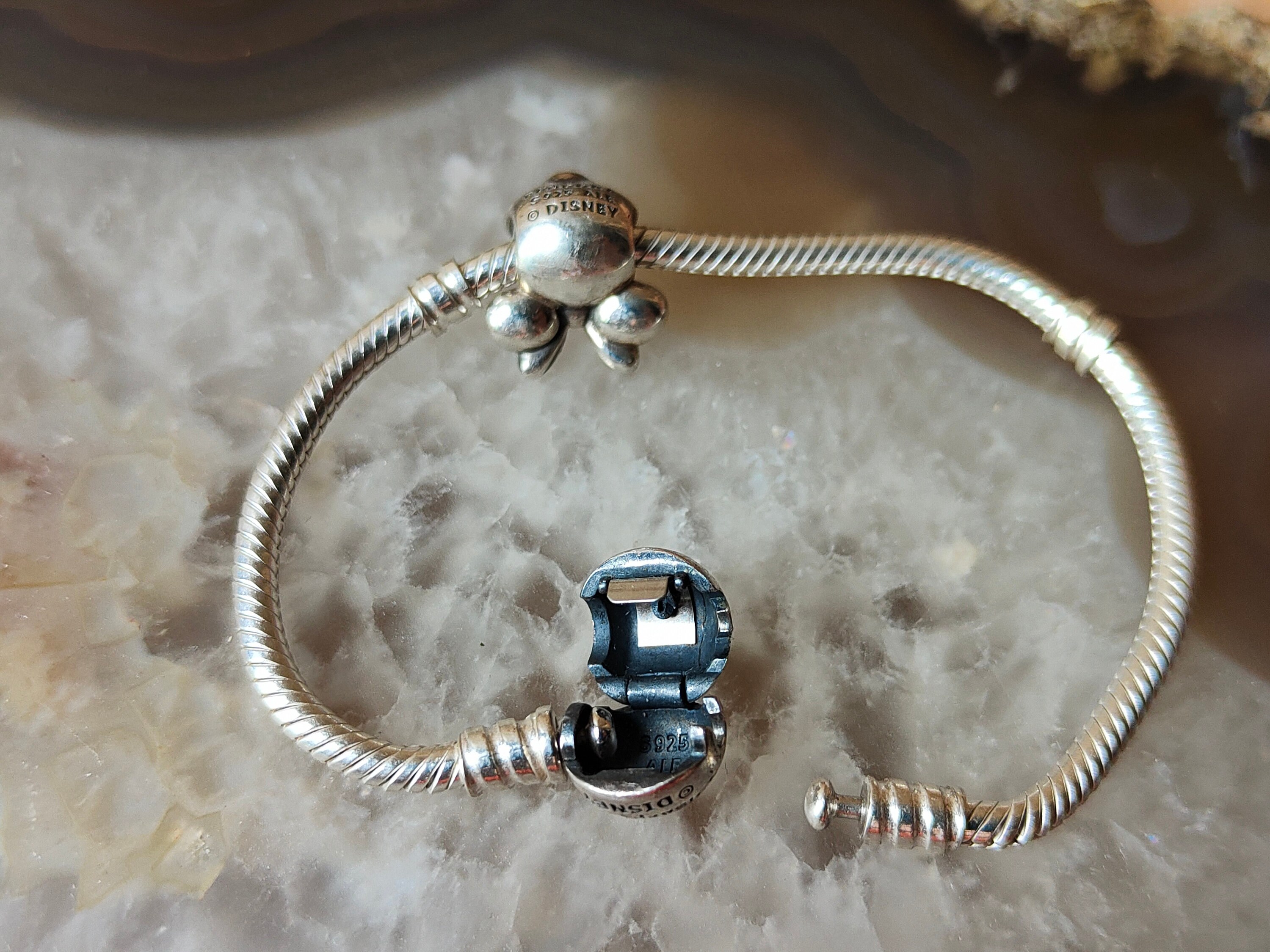 Sterling Silver Pandora Bracelet From Disney Parks