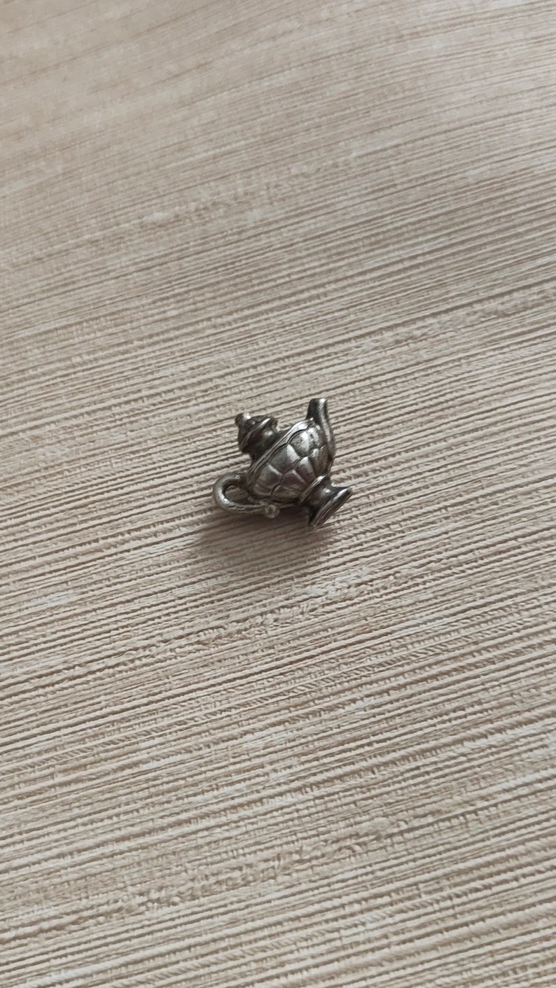 Vintage Silver Tea Pot Charm 835 Silver From Holland Richly Ornamented