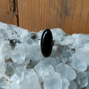 Vintage Oval Onyx 835 Silver Ring - Dutch Import - US Size 6.25