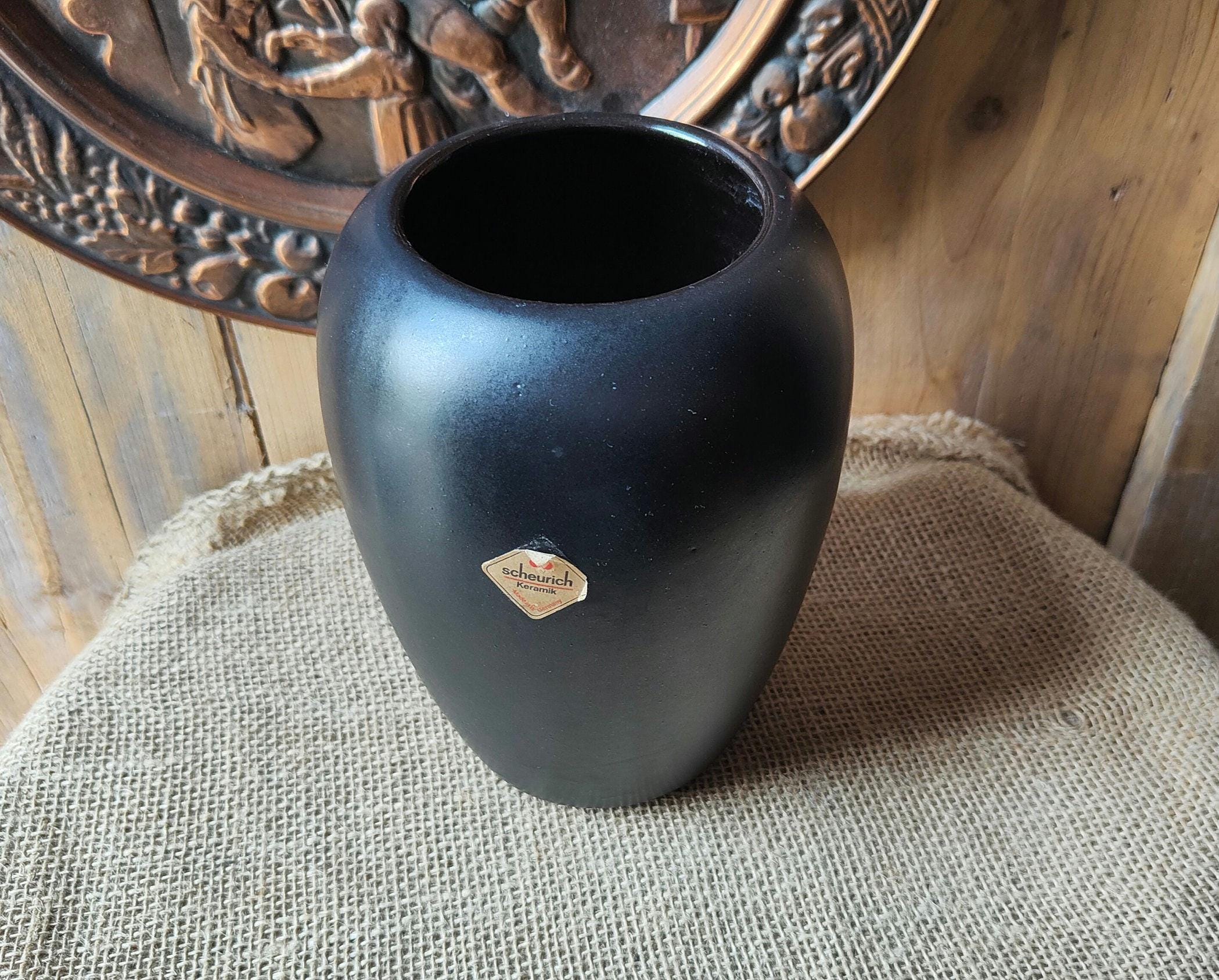 ヴィンテージ ショイリッヒ 陶器 花瓶 509-20：ダークレトロ西ドイツ風