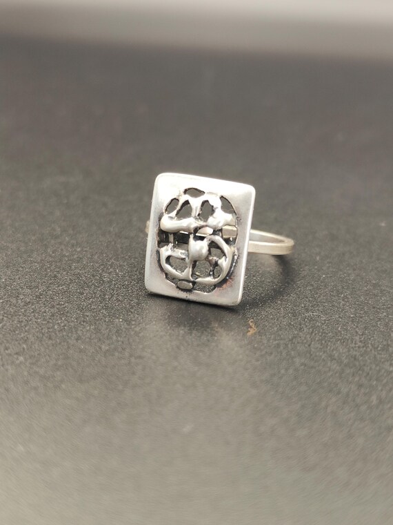 Vintage 835 Silver Abstract Ring - Dutch Design, … - image 3