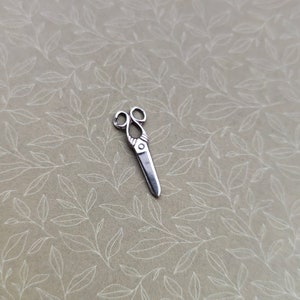 Antique silver Scissors silver charm - hallmarked pre 1905 - seamstress /  tailor scissors, garment maker, historic costume maker