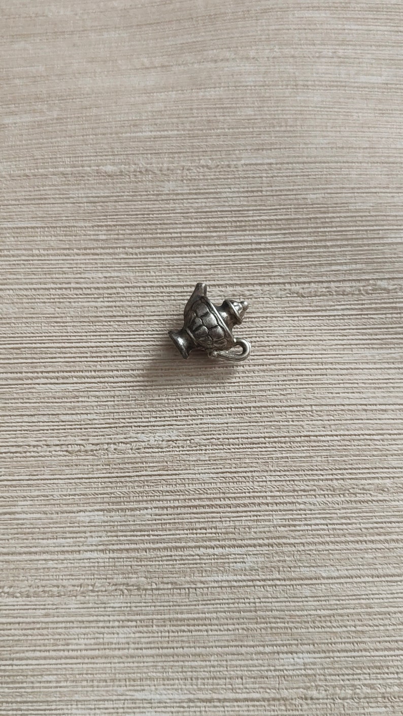 Vintage Silver Tea Pot Charm 835 Silver From Holland Richly Ornamented