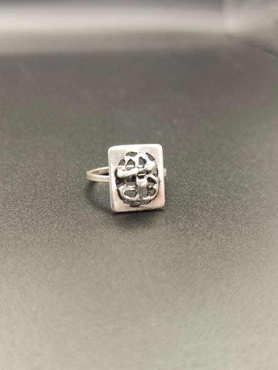 Vintage 835 Silver Abstract Ring - Dutch Design, … - image 2