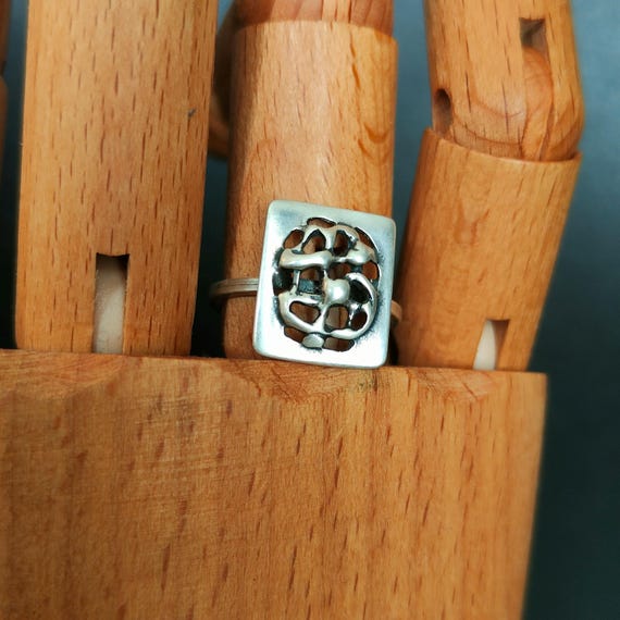 Vintage 835 Silver Abstract Ring - Dutch Design, … - image 10