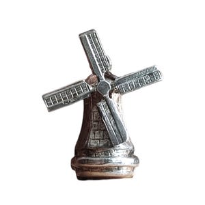 Vintage Silber Windmühle Charm für Armband aus den Niederlanden 835 Silber mit beweglichem Propeller, Retro Schmuck, Souvenir Geschenk aus Holland