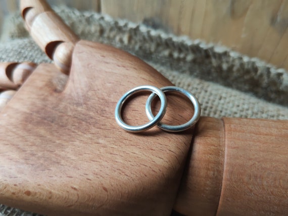 925 Sterling Silver Stackable Bands - US Size 7 -… - image 1