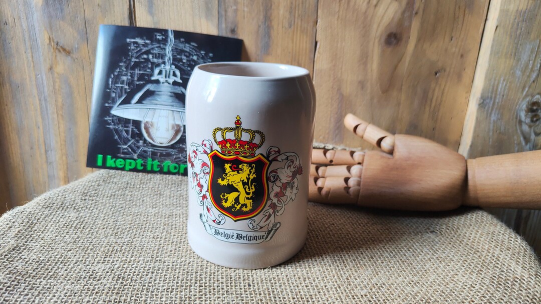 Awesome Beer Stein With the Lion Coat of Arms From Belgium Etsy