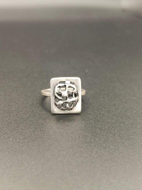 Vintage 835 Silver Abstract Ring - Dutch Design, … - image 1